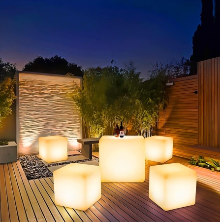 Светильник Куб 35 с питанием от АКБ, RGB