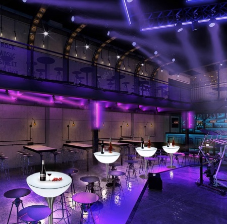 Стол светящийся круглый на металическом основании 60х60х56 Стол светящийся круглый на металическом основании 60х60х56