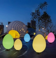 Светильник Яйцо 116х180 питание от АКБ, RGB